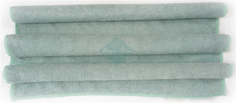 China Custom Quick Dry window cleaning microfibre cloths Factory Bulk Green Promotional Microfiber Home Cleaning Towel Cloth Supplier
